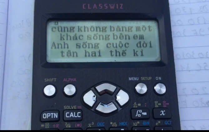Cuộn chữ Casio